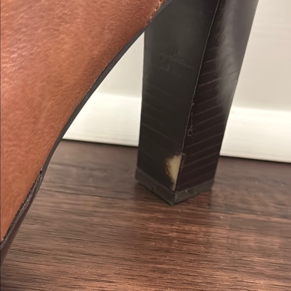 Stuart Weitzman Brown Leather Knee-High Heel Boots - Picture 6 of 13
